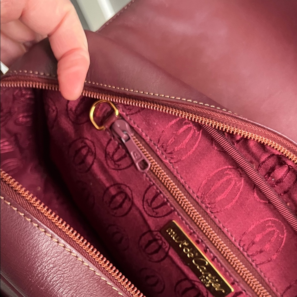 Cartier Deep Red Leather Crossbody Bag - Picture 14 of 17